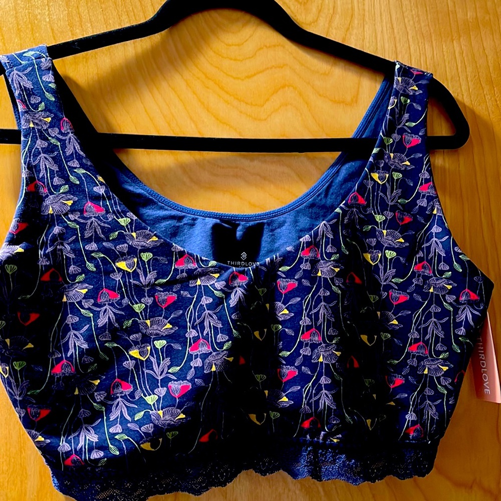NWT Third Love Wonderknit Bralette 2X Soft and cute!
